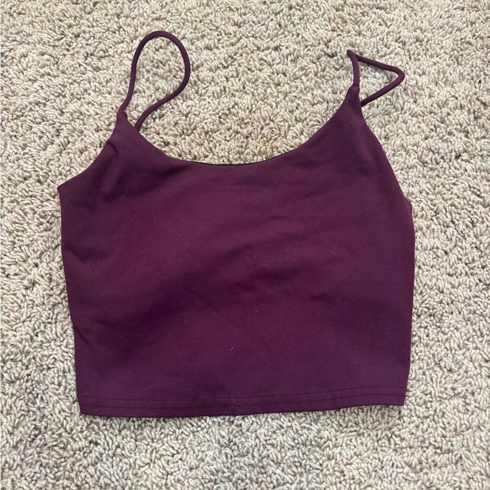 Purple Fitted Crop Camisole